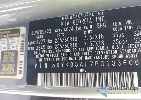 2023 Kia Sportage Ex from USA, damaged, VIN 5XYK33AF7PG133606